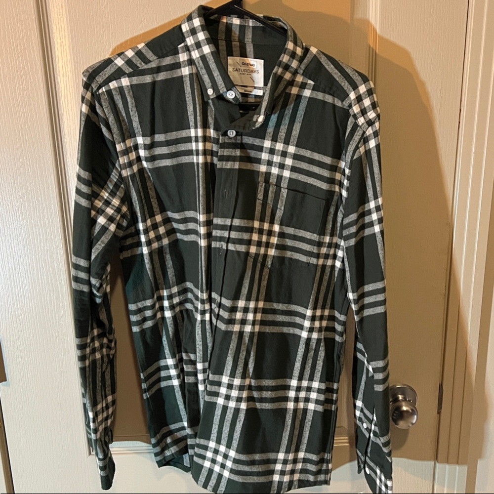 Saturdays New York City Monochrome Plaid Shirt